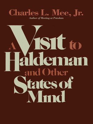 cover image of Visit to Haldeman and Other States of Mind